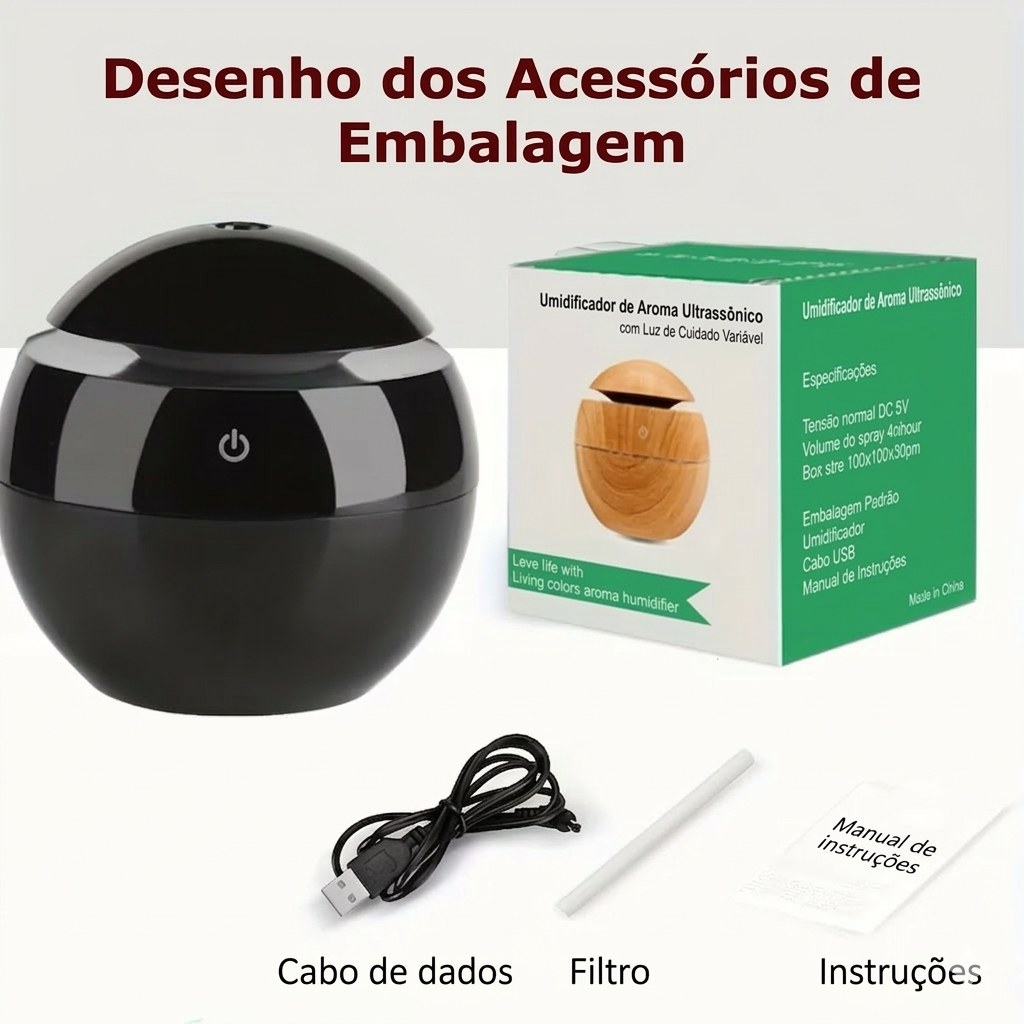 Difusor Aromático LED USB