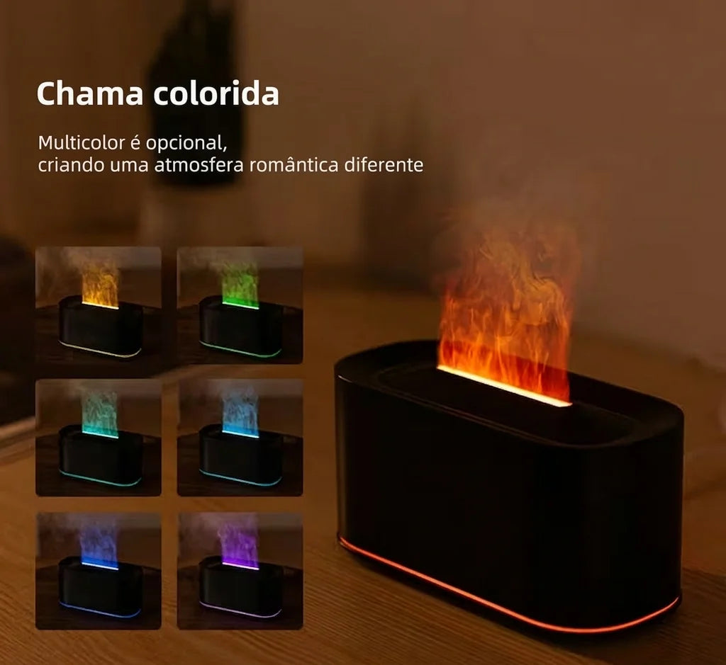 Difusor de Aromaterapia com Efeito de Chama