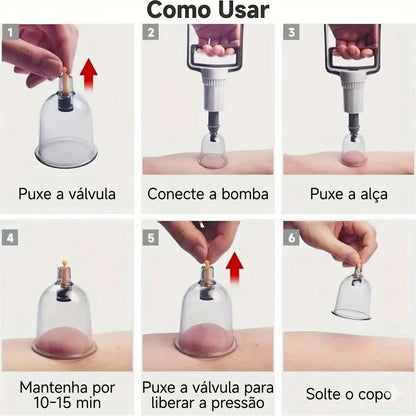 Conjunto de Ventosaterapia de 22 peças