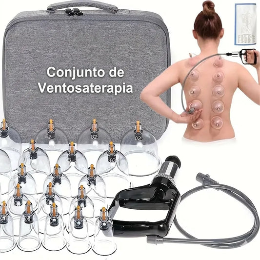 Conjunto de Ventosaterapia de 22 peças